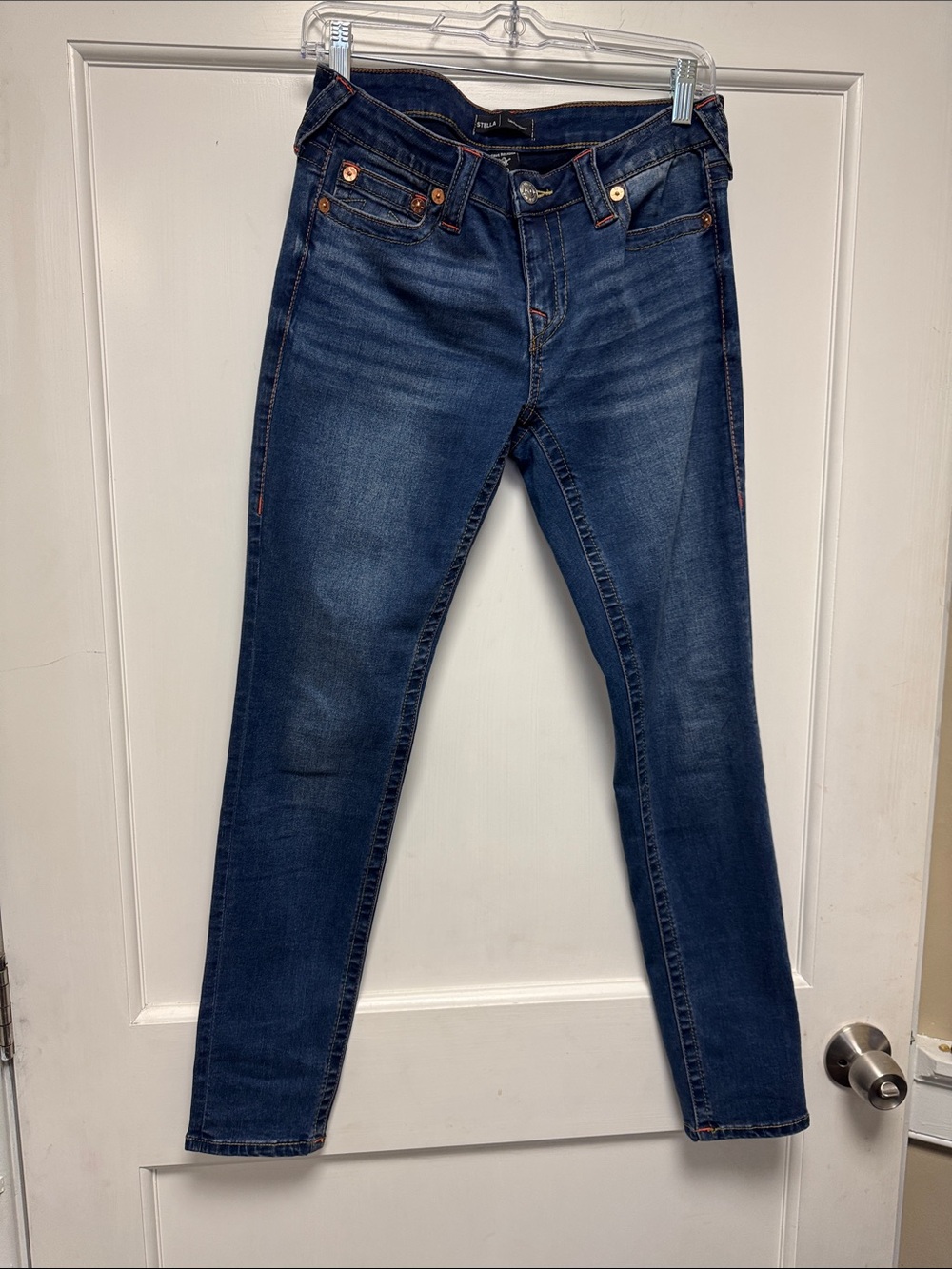 True Religion Women's Dark Indigo Skinny Jeans